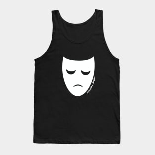 Sad Unhappy Loneliness Down Emotion Character Mask Gift Tank Top